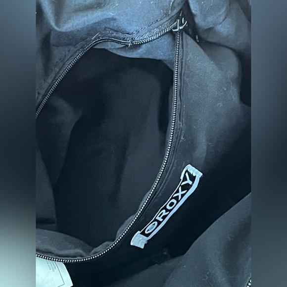 ROXY Handbag Black & White Floral Cotton Purse - Picture 14 of 16